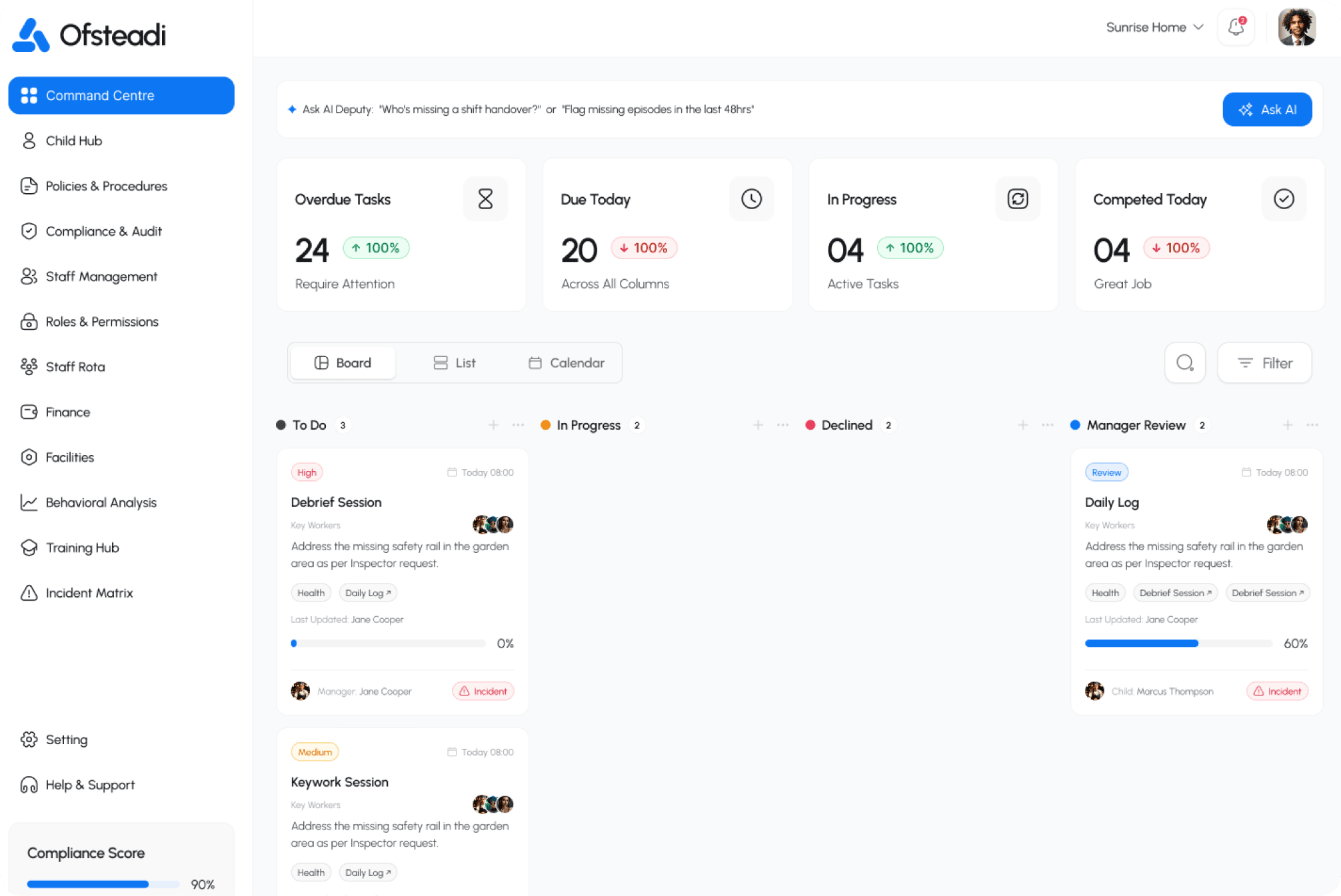 Wallets and payments dashboard
