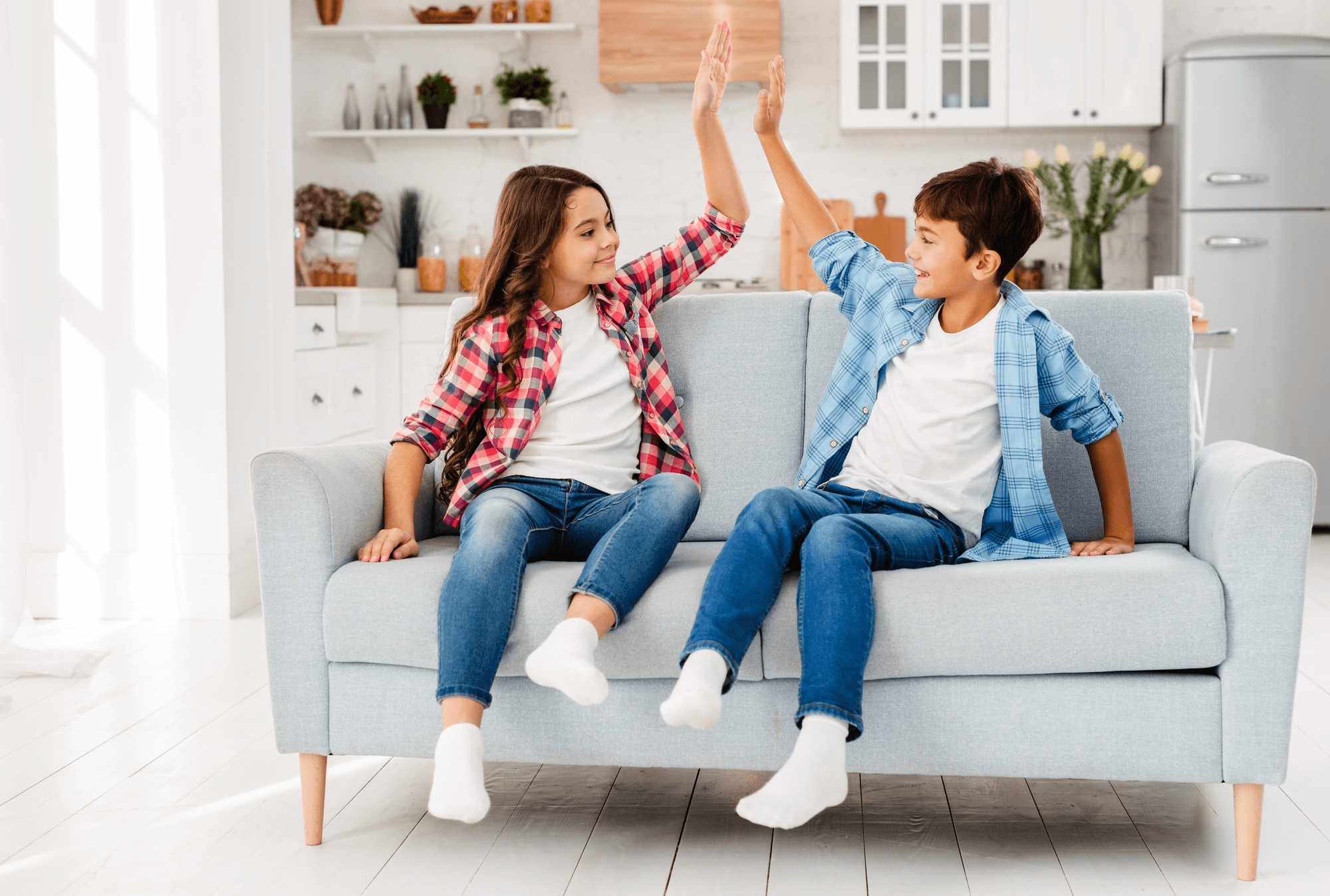 Children celebrating together